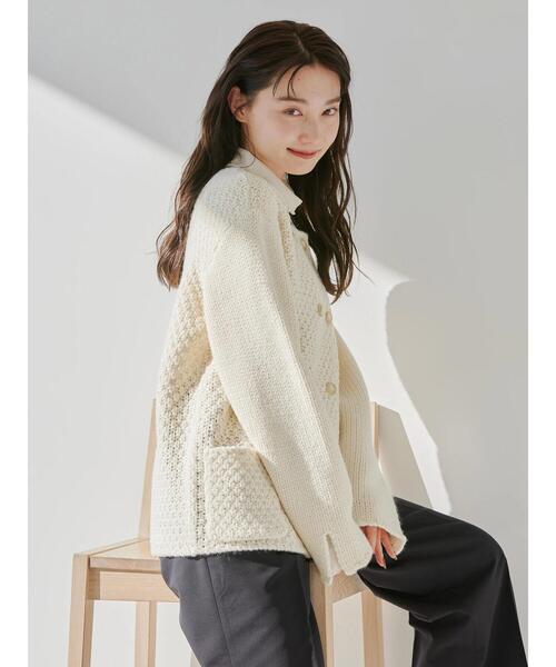 「AMERICAN HOLIC」 ニットカーディガン FREE ネイビー レディース_画像9