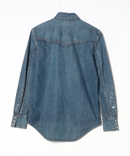 「SAINT LAURENT PARIS」 長袖シャツ S ブルー レディース_画像2