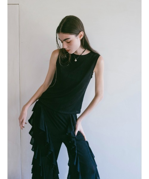 tシャツ Spandex Sleeveless Top/スパンデックススリーブレストップ レディース | sahara | 14