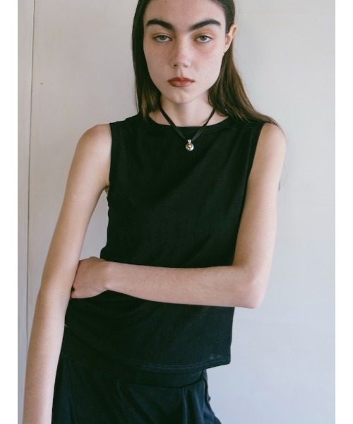 tシャツ Spandex Sleeveless Top/スパンデックススリーブレストップ レディース | sahara | 17