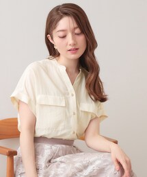 index（インデックス） ブラウス シャツ 半袖 「接触冷感」ダブル