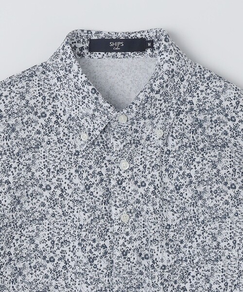 ★美品★ MARK & LONA ポロシャツ 総柄 スナップボタン 日本製 46 SHIPS Colors（シップスカラーズ） ポロシャツ 半袖 SHIPS Colors