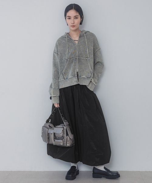 「JEANASIS」 ジップアップパーカー MEDIUM ブラック系その他 レディース_画像2