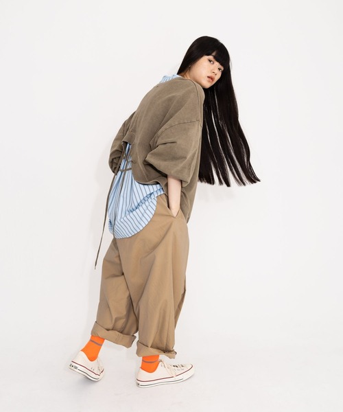 「niko and...」 チノパンツ LARGE ネイビー レディース_画像4