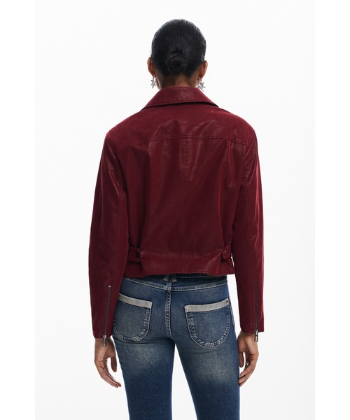 「Desigual」 ブルゾン M レッド レディース_画像5