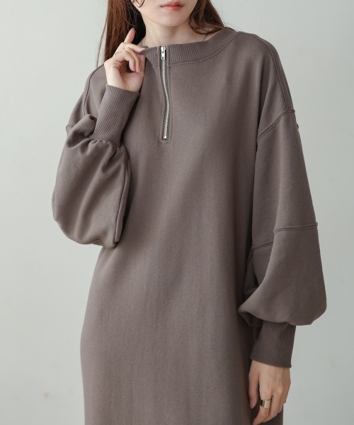 「Bab」 長袖ワンピース S チャコールグレー レディース_画像7