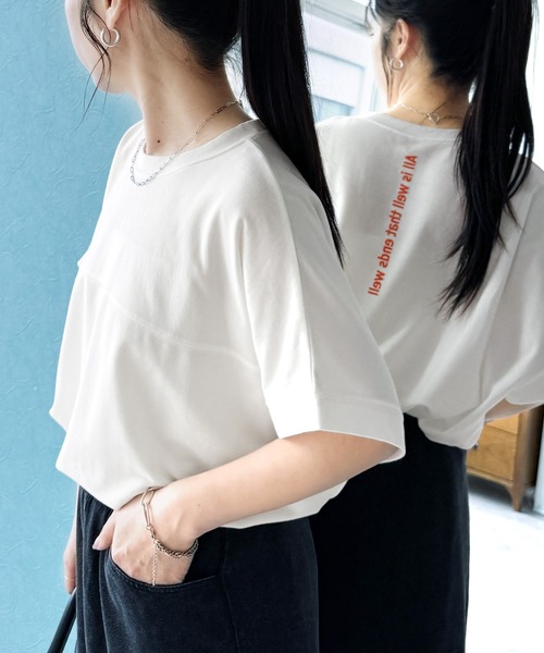 「reca」 半袖Tシャツ FREE オフホワイト レディース_画像8