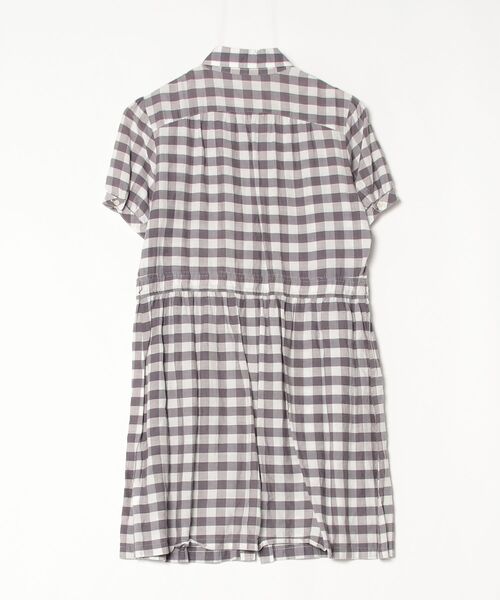 「MELROSE claire」 チェック柄シャツワンピース - パープル レディース_画像2