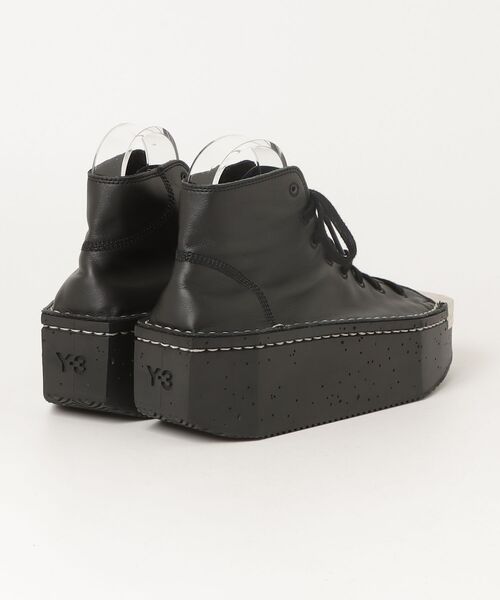 Y-3 「Y-3」 ハイカットスニーカー 24.5cm ブラック×ホワイト メンズ