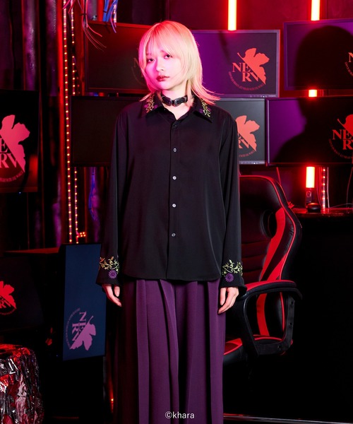 「Ellno Loset」 長袖シャツ SMALL ブラック系その他 メンズ_画像8
