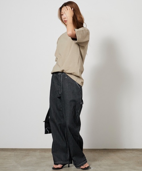 ROOP TOKYO ワイドパンツ ジーンズ ヒッコリーペインターパンツ
