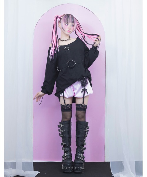 AVENCHUMU tシャツ Front cross long sleeve T-shirt レディース