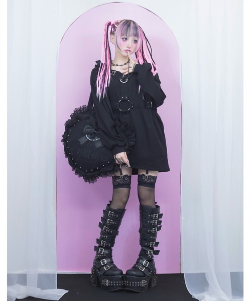 AVENCHUMU tシャツ Front cross long sleeve T-shirt レディース