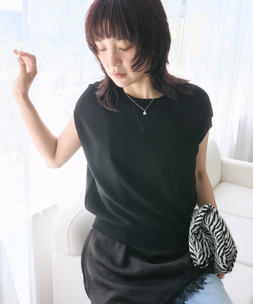 ニット+セーター TTT_MSW 20aw beach knit RIVE DROITE（リヴドロワ） サマーニット ニット セーター 「接触冷感