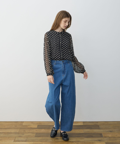 「LE SOUK HOLIDAY」 長袖ブラウス M ブラック レディース_画像3
