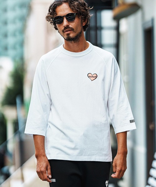 「felkod」 7分袖Tシャツ X-LARGE ネイビー メンズ_画像2