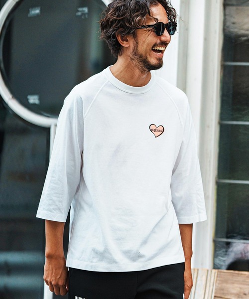 「felkod」 7分袖Tシャツ X-LARGE ネイビー メンズ_画像4