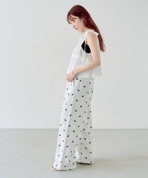 「Kastane」 スウェットパンツ 0 アイボリー レディース_画像9