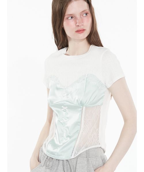 「SORIN」 半袖カットソー 38 グレー レディース_画像5