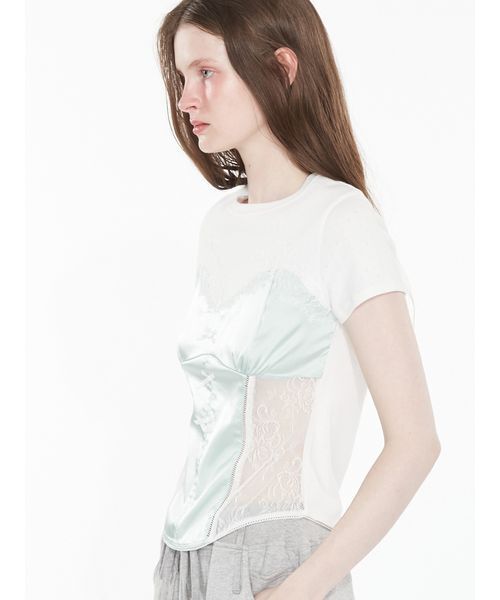 「SORIN」 半袖カットソー 38 グレー レディース_画像6