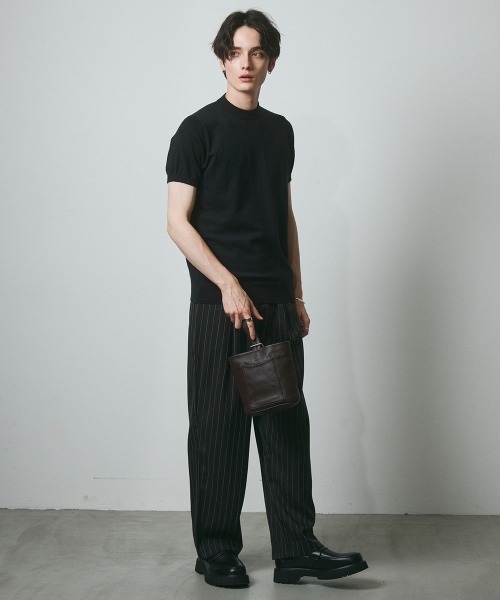 DAZE ワイドパンツ スラックス ピンストライプ タック ワイド