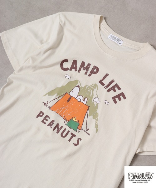 PEANUTS tシャツ スヌーピー ポケット 半袖 Tシャツ レディース