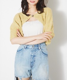 riuクロップド ボレロ ニットブラウス riuクロップド ボレロ ニットブラウス