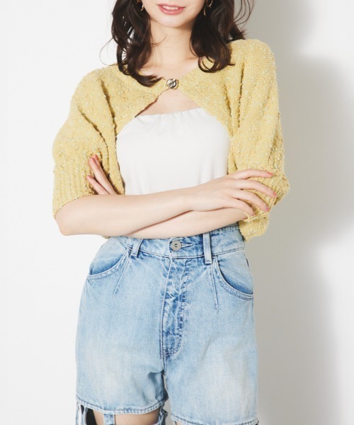 rienda ニット セーター 2WAYクロップドボレロニット