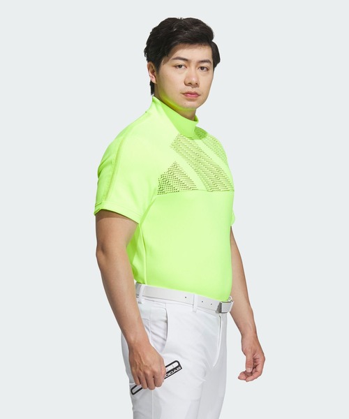 adidas tシャツ BOSモチーフ モックネック 半袖シャツ「adidas