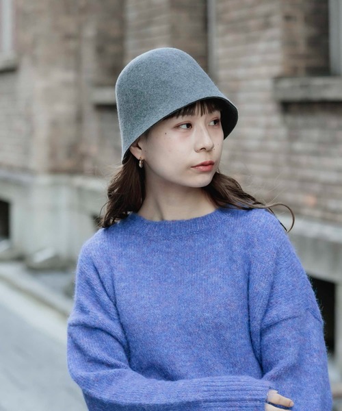 SMELLY 帽子 ハット ウールクローシュハット レディース : ZOZOTOWN