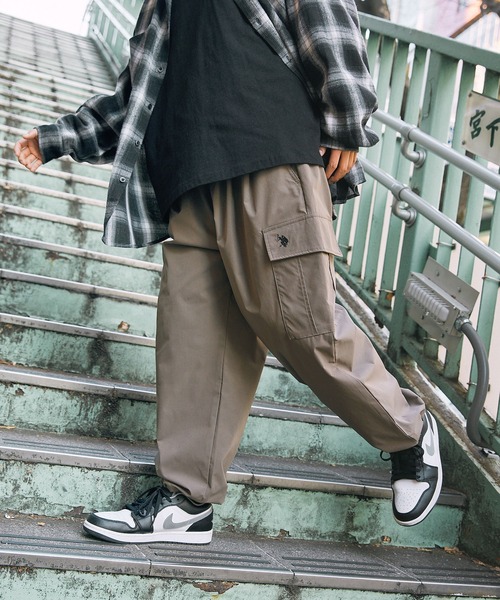 買い卸値 USA製 polo sport ナイロン カーゴパンツ w32 ネイビー