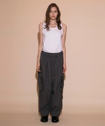 My Beautiful Landlet ホワイトカーゴパンツ my beautiful landlet】VINTAGE KERSEY WIDE CARGO PANTS