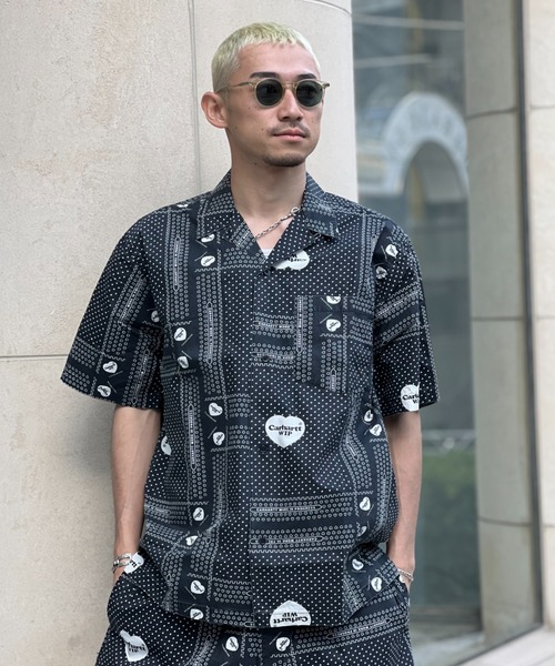シャツ CARHARTT S S HEART BANDANA SHIRT 4FK769 Carhartt シャツ 「Carhartt WIP」S/S HEART BANDANA SHIRT
