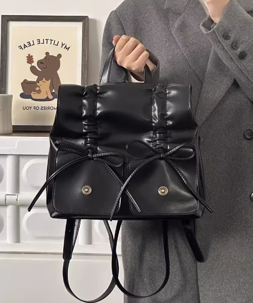 LACーVERT デイバック リュック リボンスクエアリュック レディース