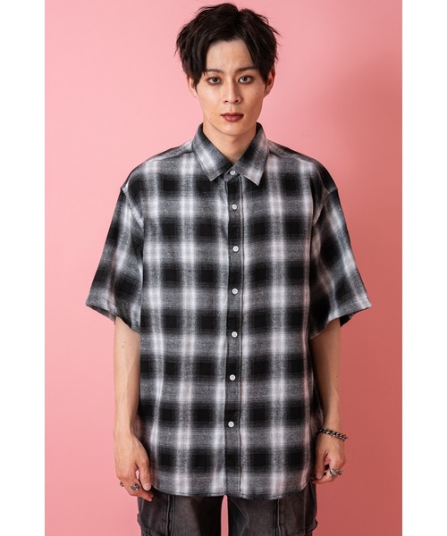 シャツ a.p.o.v. オンブレチェック柄ネル半袖シャツ メンズ レディース