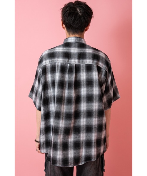 シャツ a.p.o.v. オンブレチェック柄ネル半袖シャツ メンズ レディース