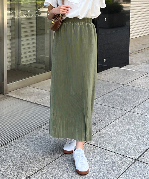 Chez toi（シェトワ） スカート 「マイナス3キロ見え」プリーツナロー