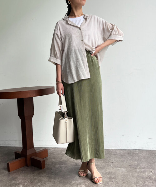 Chez toi（シェトワ） スカート 「マイナス3キロ見え」プリーツナロー