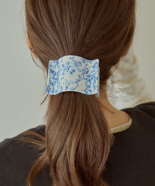 GOLDY ヘアクリップ ワイド ウェーブ アセチ ヘアー クリップ