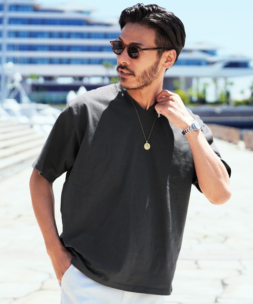 JIGGYS SHOP（ジギーズショップ） tシャツ Vネック汗じみ防止 汗