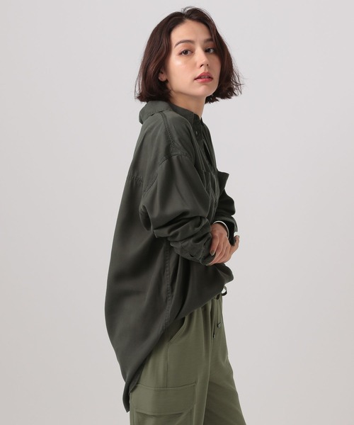 ブラウス シャツ 「簡単ブラウジング仕様」2WAYスタンダードシャツ レディース BAYFLOW ブラウス シャツ 「簡単ブラウジング仕様」2WAY