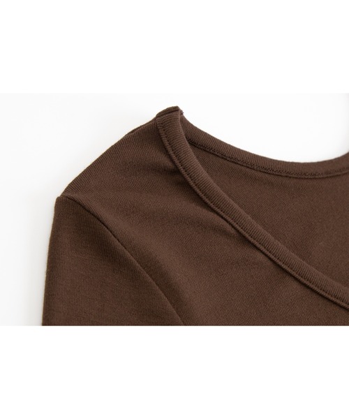 tシャツ 「ELOOPS」カーブホールスムーストップス・カットソー