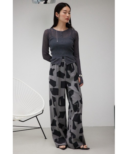 AZUL BY MOUSSY スラックス パンツ ジオメトリックパターン