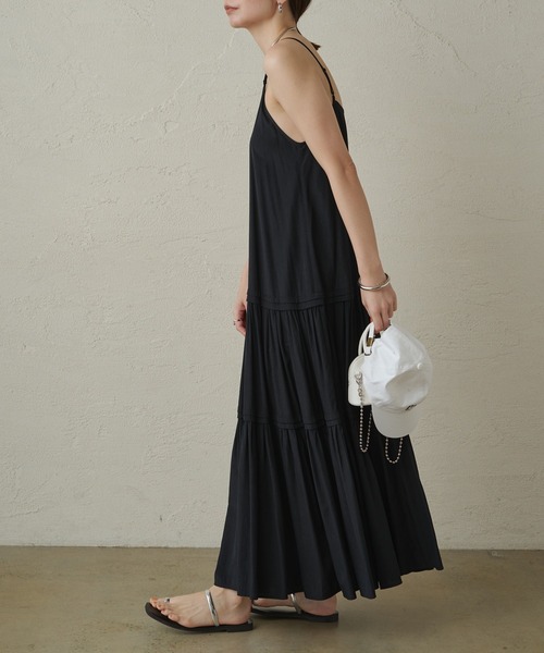 LOUNGEDRESS」 キャミソールワンピース FREE ブラック レディース 