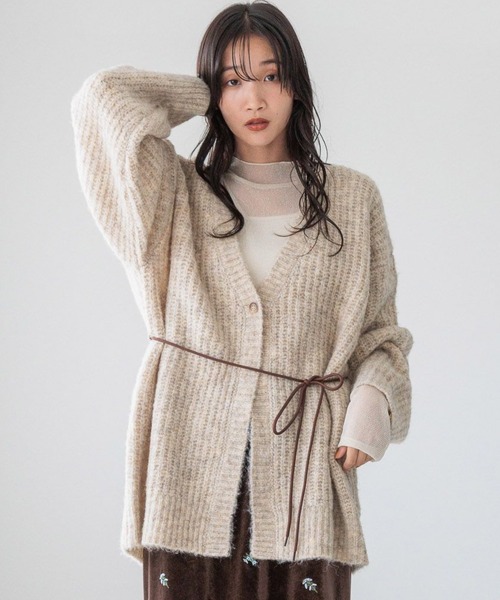 LOWRYS FARM ニット メランジカシュクールニットLS 212344 