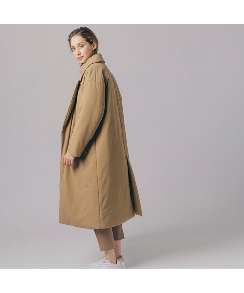 LACOSTE　ベージュ ロングコート ラコステ LACOSTE パデッドロングチェスターコート （ベージュ