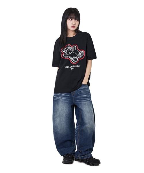 tシャツ 「OY/オーワイ」 RECLINED SKETCH ODOLLY TEE/リクライインドスケッチオードリーティーシャツ レディース メンズ OY/オーワイ』 RECLINED SKETCH ODOLLY TEE/リクライインド