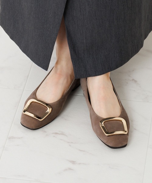 パンプス 「Made in Japan」「HIMIKO」スクエアバックルローヒールパンプス/651110_2