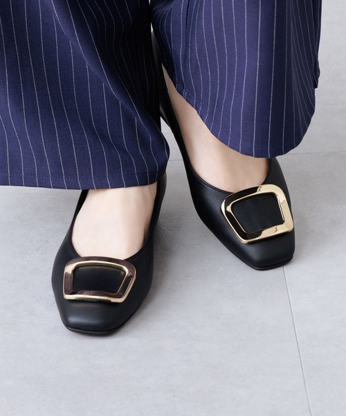 HIMIKO パンプス 「Made in Japan」「HIMIKO」スクエアバックル