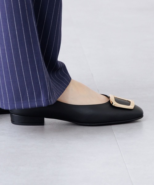 パンプス 「Made in Japan」「HIMIKO」スクエアバックルローヒールパンプス/651110_19